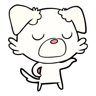 Çizgi film köpeğinin vektör çizimi