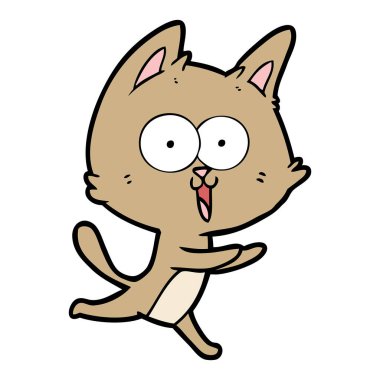 komik karikatür kedi vektör çizim