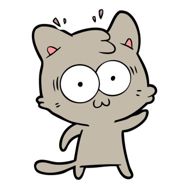 Çizgi film kedisinin vektör çizimi