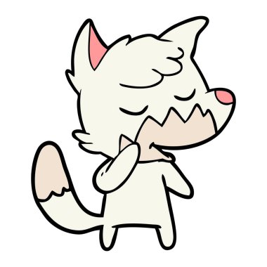 vektör çizim dostu karikatür Fox