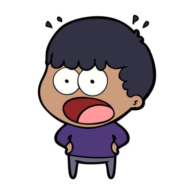 vektör çizim karikatür dostum şok