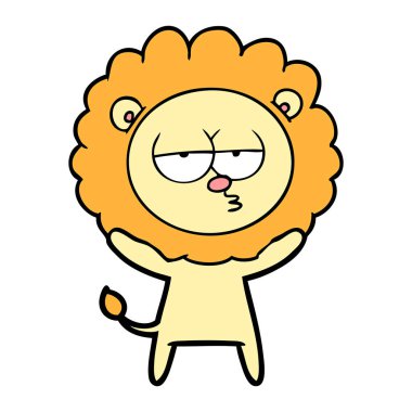 Çizgi film aslanının vektör çizimi