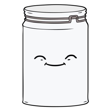 vektör çizim karikatür Cam Kavanoz