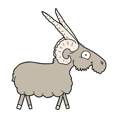 Çizgi film Keçisinin Vektör İllüstrasyonu