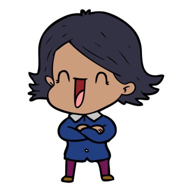 vektör çizim karikatür komik kadın