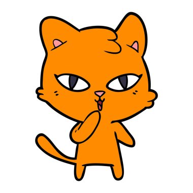 Çizgi film kedisinin vektör çizimi