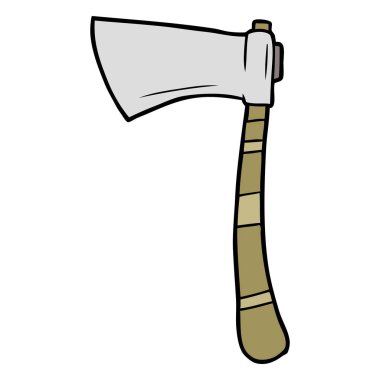 Çizgi film baltasının vektör çizimi