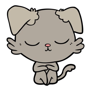 Çizgi film köpeğinin vektör çizimi