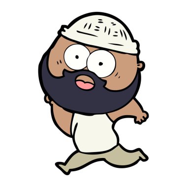 sakallı adam çalıştıran çizgi film