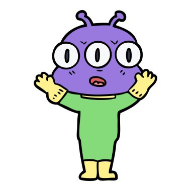 üç gözlü yabancı çizgi film