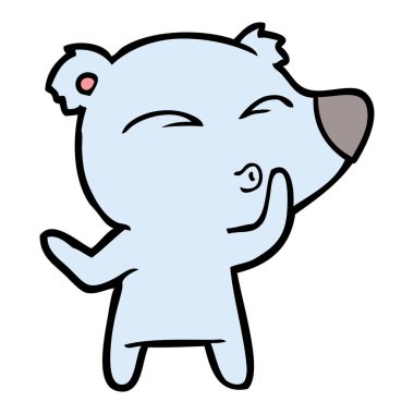 Çizgi film ayısının vektör çizimi