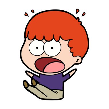 vektör çizim karikatür dostum şok