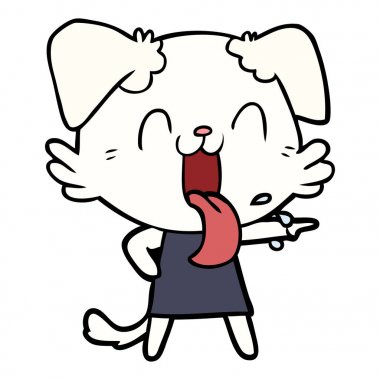 karikatür nefes nefese Köpek Giydir