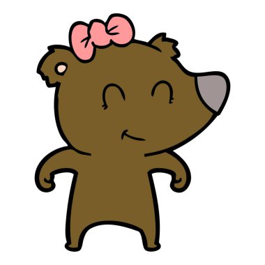 Çizgi film ayısının vektör çizimi