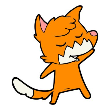 vektör çizim dostu karikatür Fox