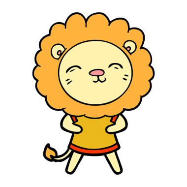 Çizgi film aslanının vektör çizimi