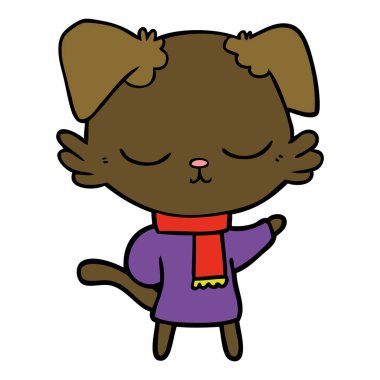 Çizgi film köpeğinin vektör çizimi