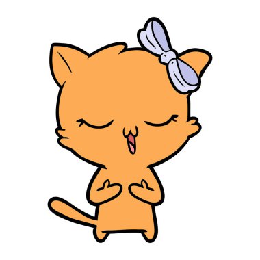 kafa yay ile karikatür kedi