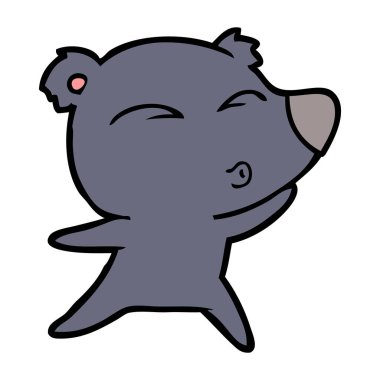 Çizgi film ayısının vektör çizimi