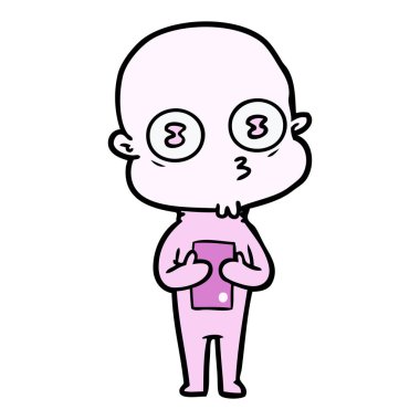 çizgi film garip kel uzay adamı