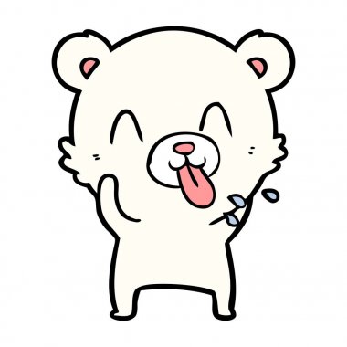 dilini kaba karikatür kutup ayısı