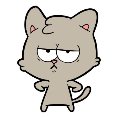 Çizgi film kedisinin vektör çizimi