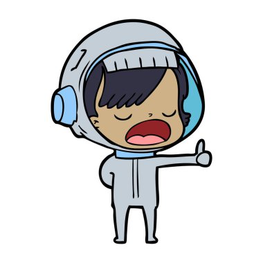 çizgi film astronot kadın açıklayan