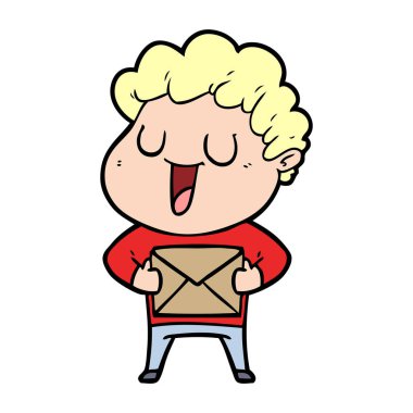 çizgi film adam parsel ile