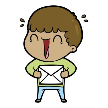 çizgi film adam ile mektup