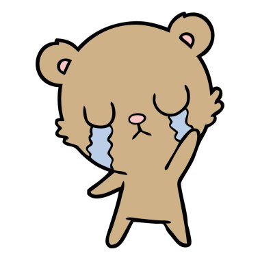 çizgi film ayı sallayarak ağlayan