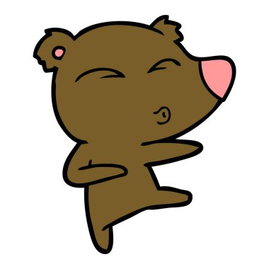 Çizgi film ayısının vektör çizimi