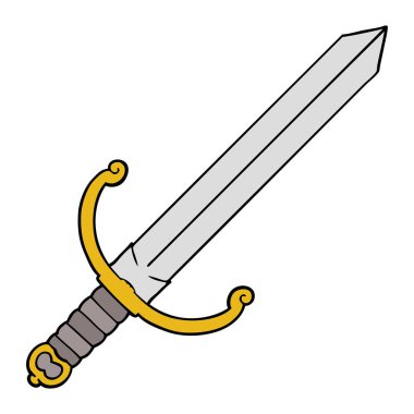 Çizgi film kılıcının vektör çizimi