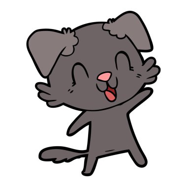 Çizgi film köpeğinin vektör çizimi