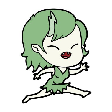 kaçan gülen vampir kız çizgi film