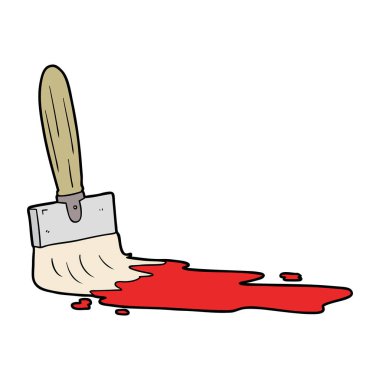 Çizgi film fırçasının vektör çizimi