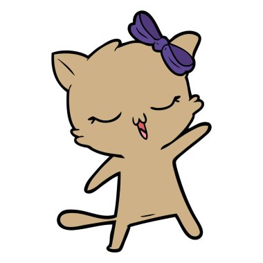 kafa yay ile karikatür kedi