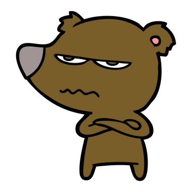 kızgın ayı karikatür vektör çizim