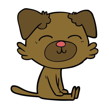 Çizgi film köpeğinin vektör çizimi