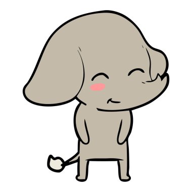 Çizgi film filinin vektör illüstrasyonu