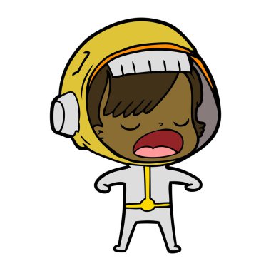 çizgi film astronot kadın açıklayan