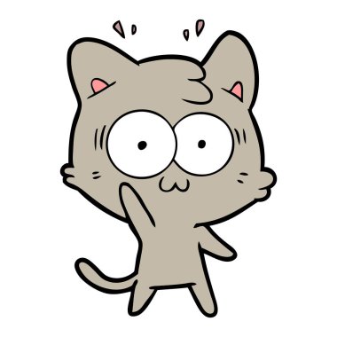 Çizgi film kedisinin vektör çizimi