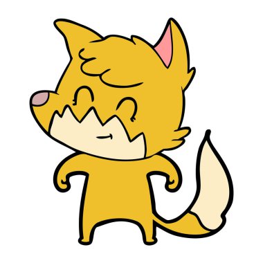 vektör çizim karikatür dostu Fox