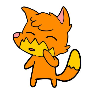 Çizgi film tilkisinin vektör çizimi