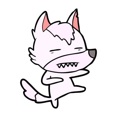 Çizgi film kurdunun vektör çizimi