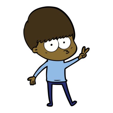 gergin çizgi film çocuk vektör çizim