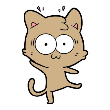 Çizgi film kedisinin vektör çizimi
