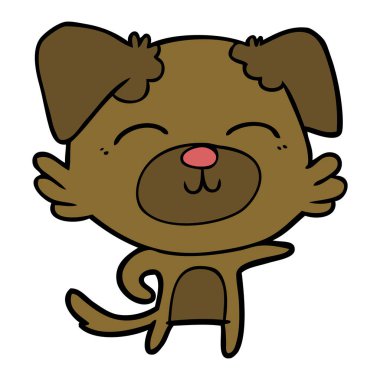 Çizgi film köpeğinin vektör çizimi