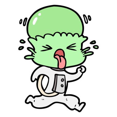 Çizgi film uzaylılarının vektör çizimi