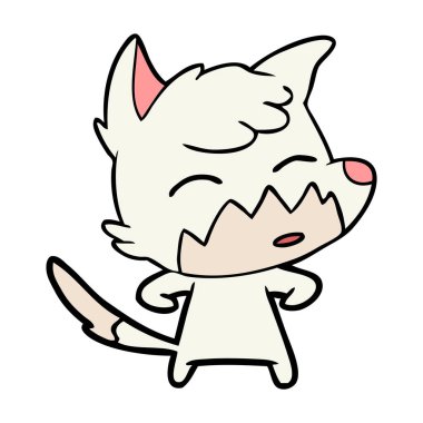 Çizgi film tilkisinin vektör çizimi