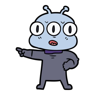 üç gözlü yabancı çizgi film